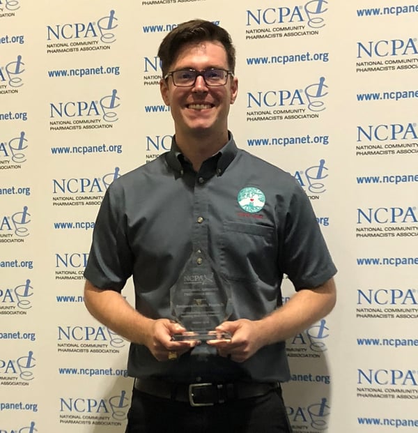 Dr. Benjamin McNabb with the NCPA adherence award