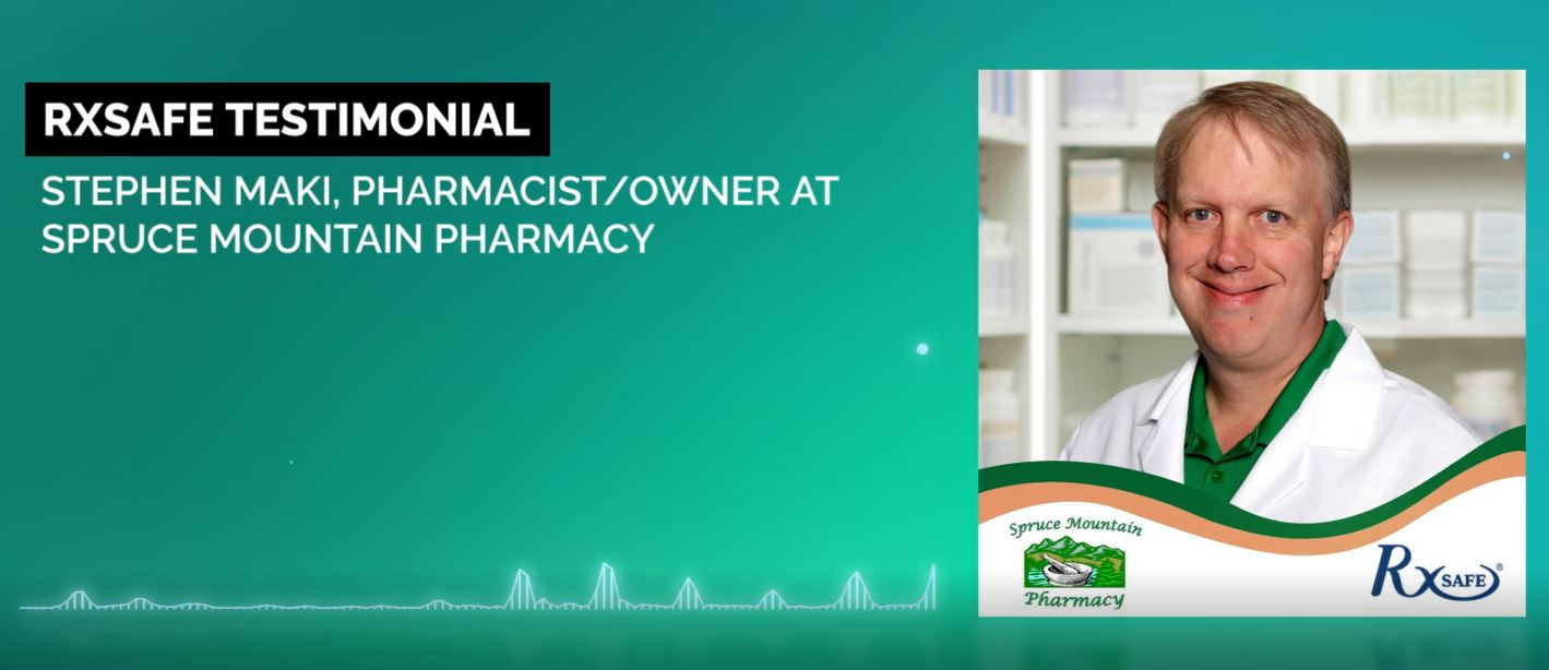 Pharmacist giving medicine to costumer at pharmacy